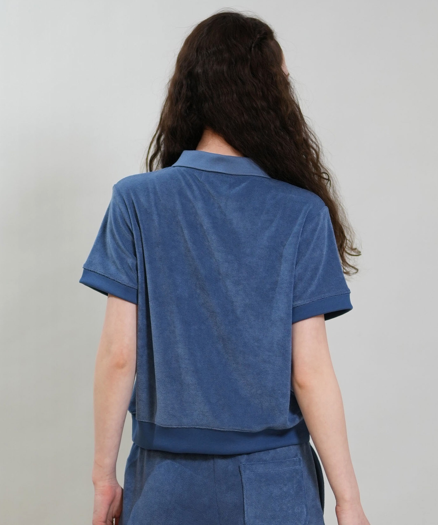 RIKKA FEMME リッカファム 半袖 ポロシャツ レディース パイル生地 吸水速乾 UVカット セットアップ対応 RF6S-2501(GRY-FREE)