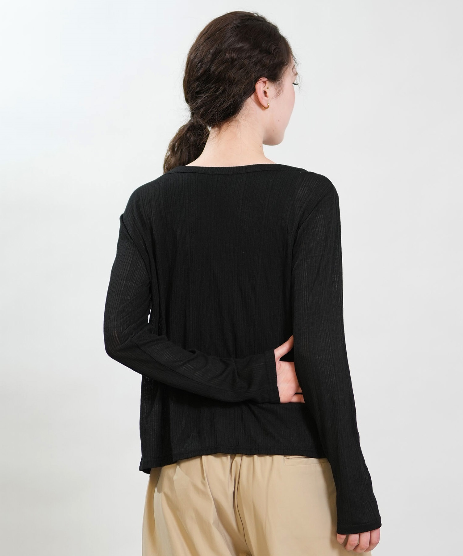 RIKKA FEMME リッカファム アンサンブル レディース 長袖 カーディガン タンクトップ 2点セット RF6S-2602(BLK-FREE)