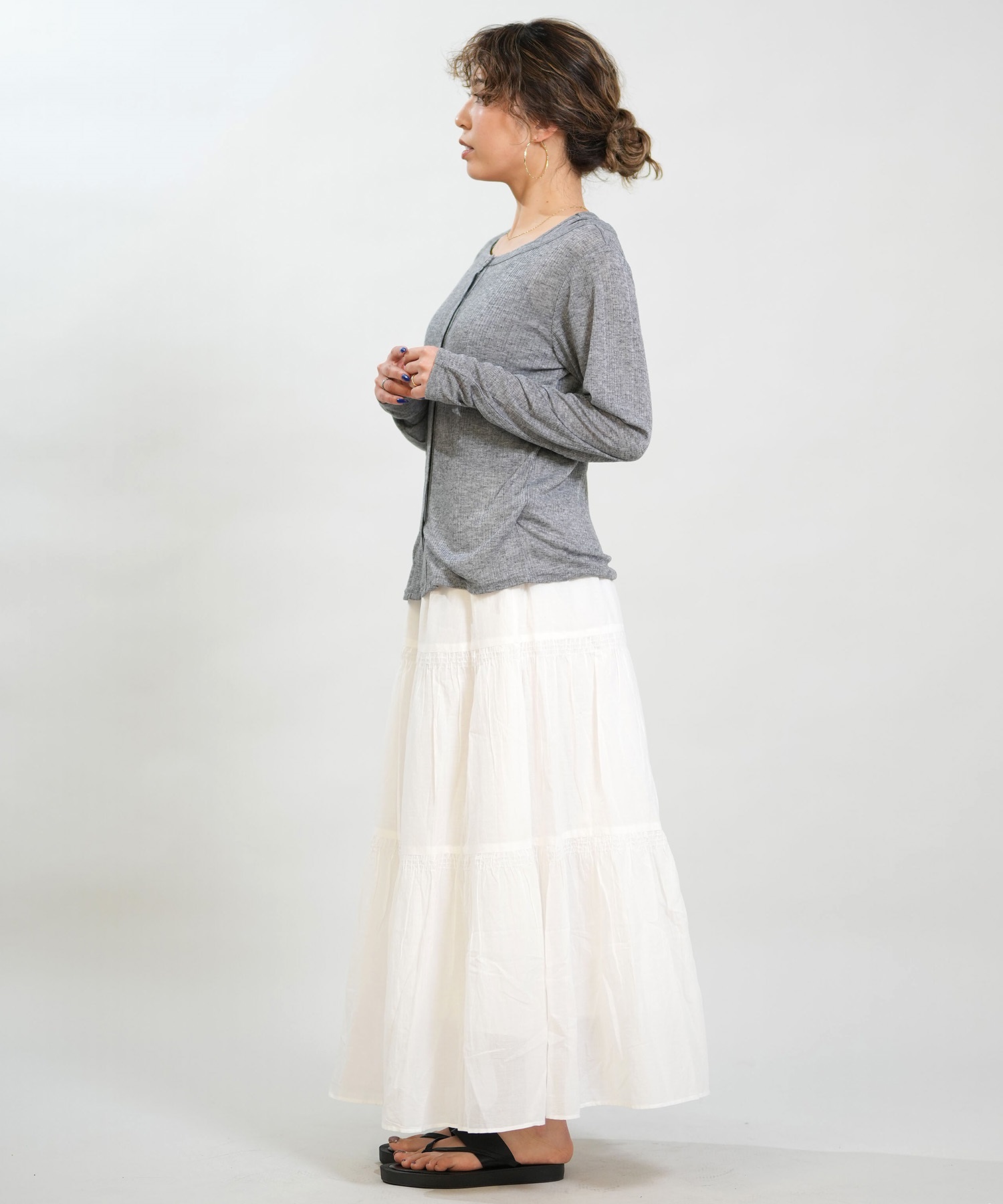 RIKKA FEMME リッカファム アンサンブル レディース 長袖 カーディガン タンクトップ 2点セット RF6S-2602(BLK-FREE)