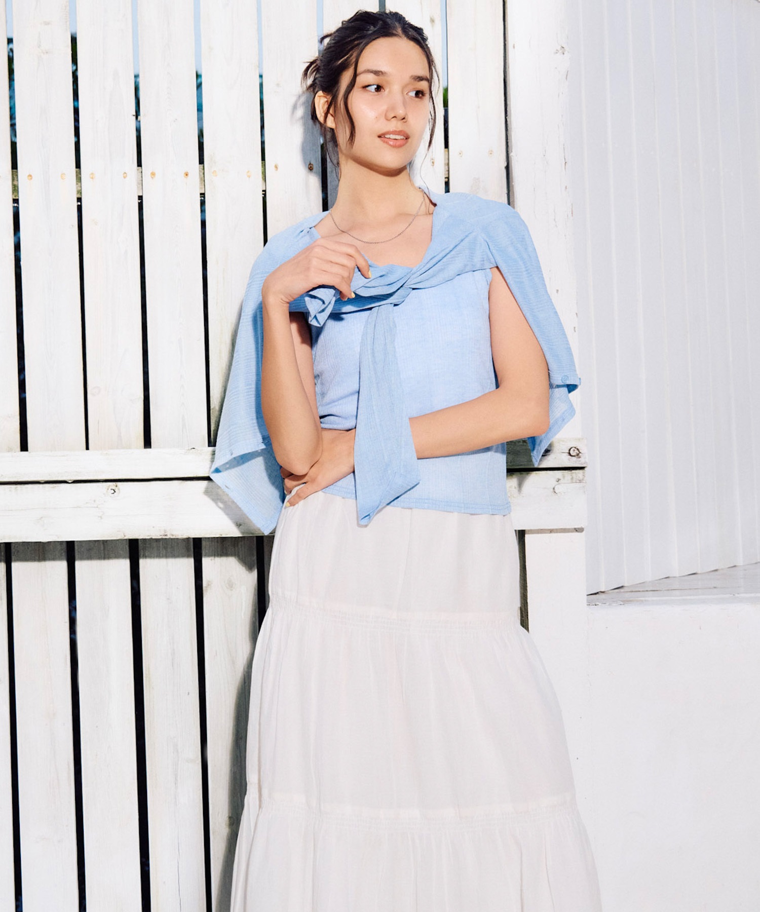 RIKKA FEMME リッカファム アンサンブル レディース 長袖 カーディガン タンクトップ 2点セット RF6S-2602(BLK-FREE)