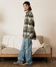 RIKKA FEMME リッカファム 長袖 シャツ レディース チェック柄 ネルシャツ ウエストリボン RF6F-2602(KHA-FREE)