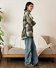 RIKKA FEMME リッカファム 長袖 シャツ レディース チェック柄 ネルシャツ ウエストリボン RF6F-2602(KHA-FREE)