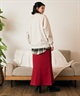 RIKKA FEMME リッカファム 長袖 シャツ レディース チェック柄 ネルシャツ ウエストリボン RF6F-2602(KHA-FREE)