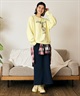 RIKKA FEMME リッカファム 長袖 シャツ レディース チェック柄 ネルシャツ ウエストリボン RF6F-2602(KHA-FREE)