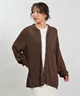 RIKKA FEMME リッカファム 長袖 ポロシャツ レディース ニット シアー RF6S-2701(BRN-FREE)