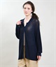 RIKKA FEMME リッカファム 長袖 ポロシャツ レディース ニット シアー RF6S-2701(BRN-FREE)