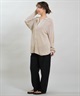 RIKKA FEMME リッカファム 長袖 ポロシャツ レディース ニット シアー RF6S-2701(BRN-FREE)