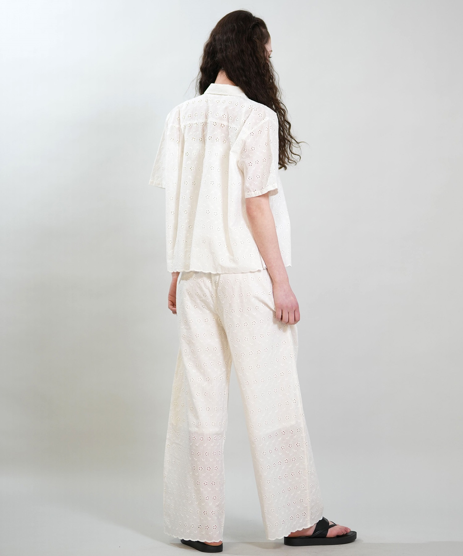 RIKKA FEMME リッカファム ロングパンツ レディース レース刺繍 セットアップ対応 RF6S-3101(WHT-FREE)