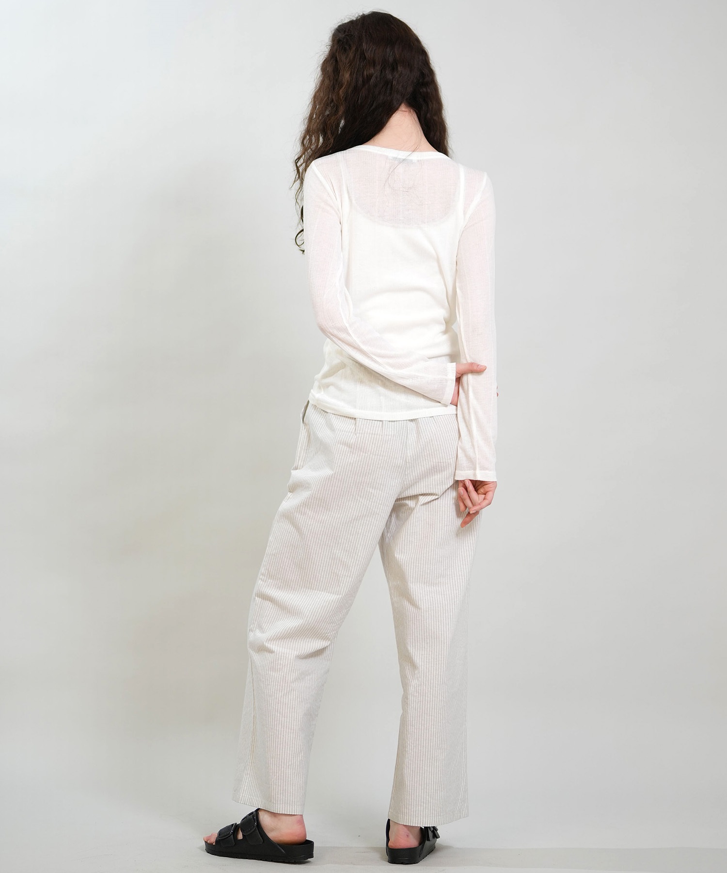 RIKKA FEMME リッカファム ロングパンツ レディース イージーパンツ RF6S-3102(WT/GY-FREE)