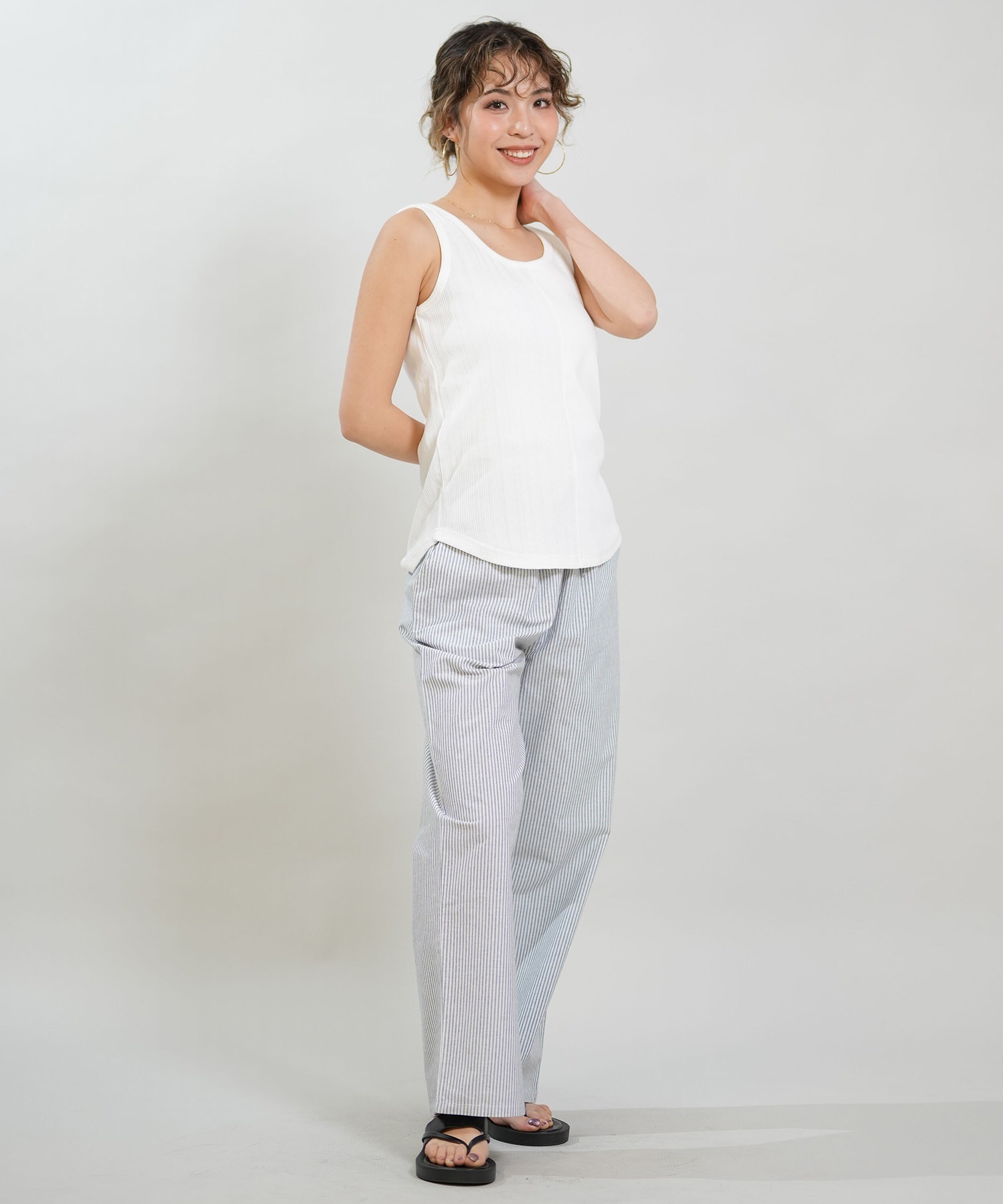 RIKKA FEMME リッカファム ロングパンツ レディース イージーパンツ RF6S-3102(WT/GY-FREE)