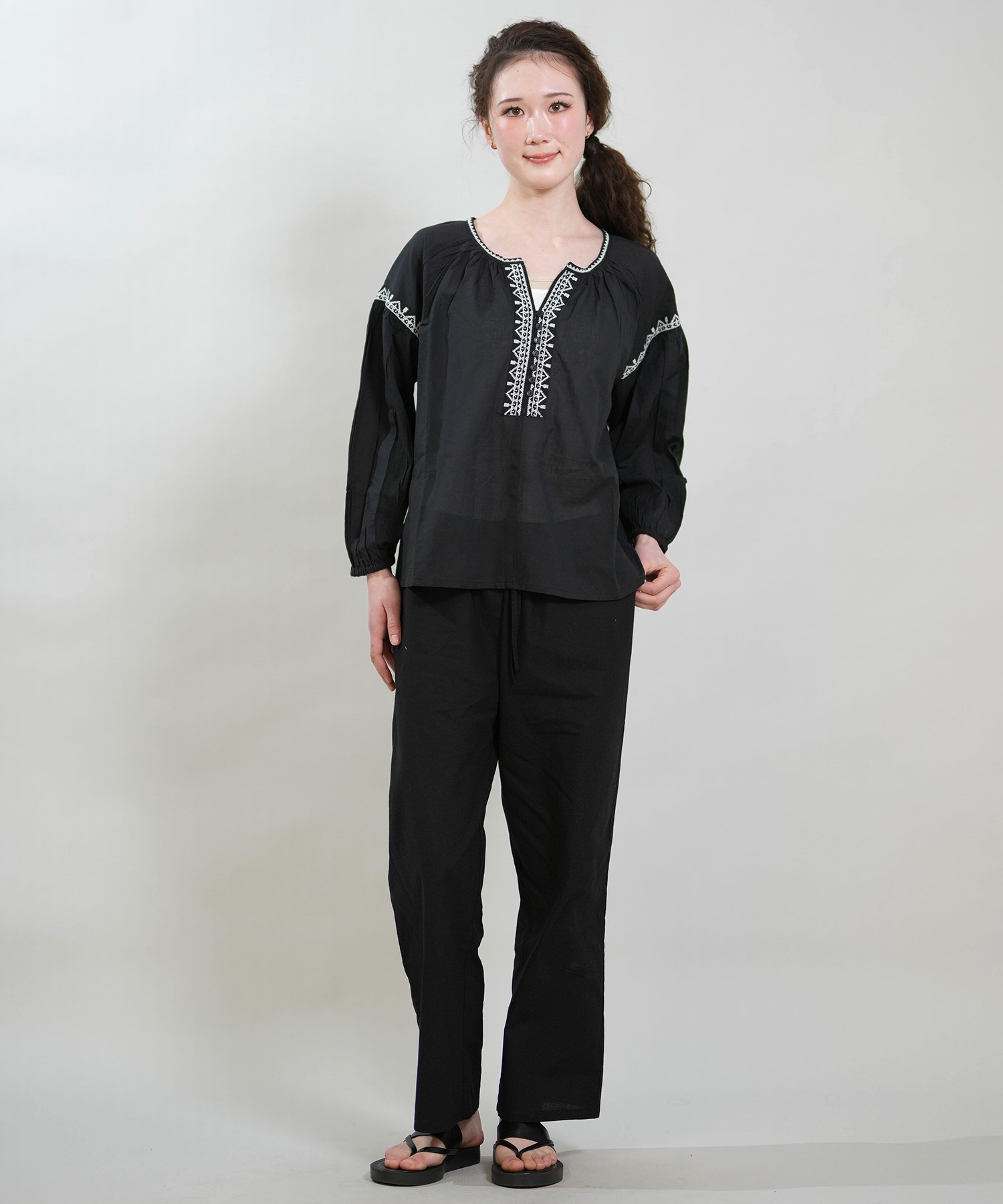 RIKKA FEMME リッカファム ロングパンツ レディース イージーパンツ RF6S-3102(WT/GY-FREE)