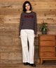 RIKKA FEMME リッカファム ロングパンツ レディース デニム パンツ Gパン フリンジフレアデニム RF6F-3102(WHT-SM)