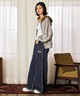 RIKKA FEMME リッカファム ロングパンツ レディース スウェット ロゴ刺繍 裏毛 配色ステッチ セットアップ対応 RF6F-3103(WHT-FREE)