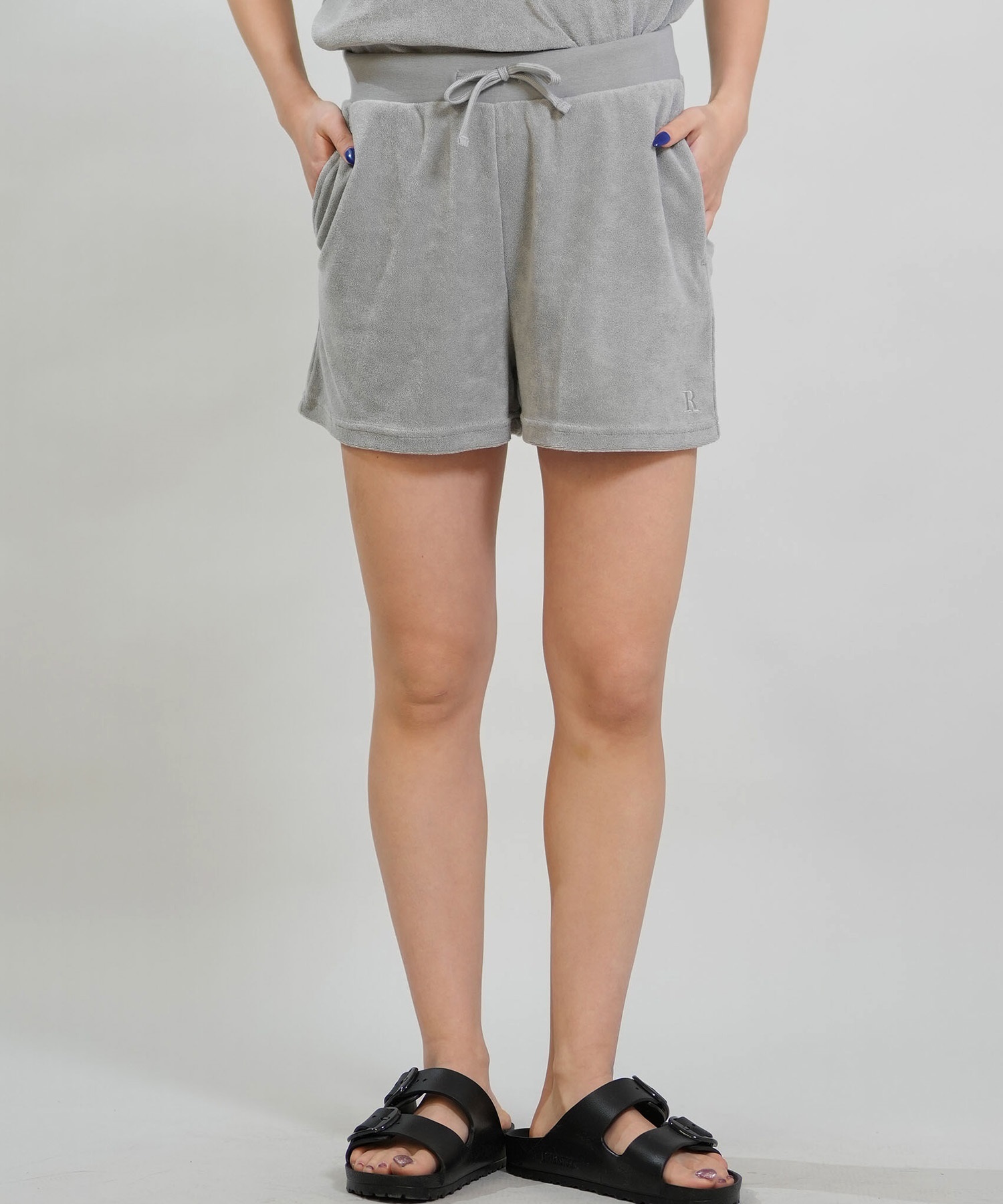 RIKKA FEMME リッカファム ハーフパンツ ショートパンツ レディース パイルショーツ セットアップ対応 RF6S-3304(BLU-FREE)