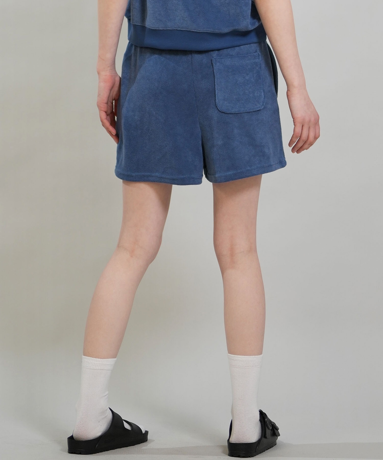 RIKKA FEMME リッカファム ハーフパンツ ショートパンツ レディース パイルショーツ セットアップ対応 RF6S-3304(BLU-FREE)