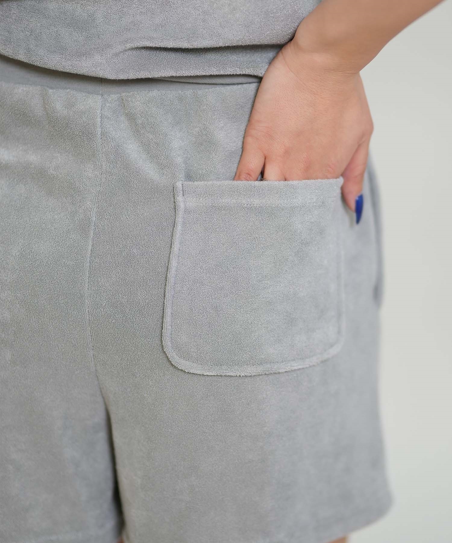 RIKKA FEMME リッカファム ハーフパンツ ショートパンツ レディース パイルショーツ セットアップ対応 RF6S-3304(BLU-FREE)