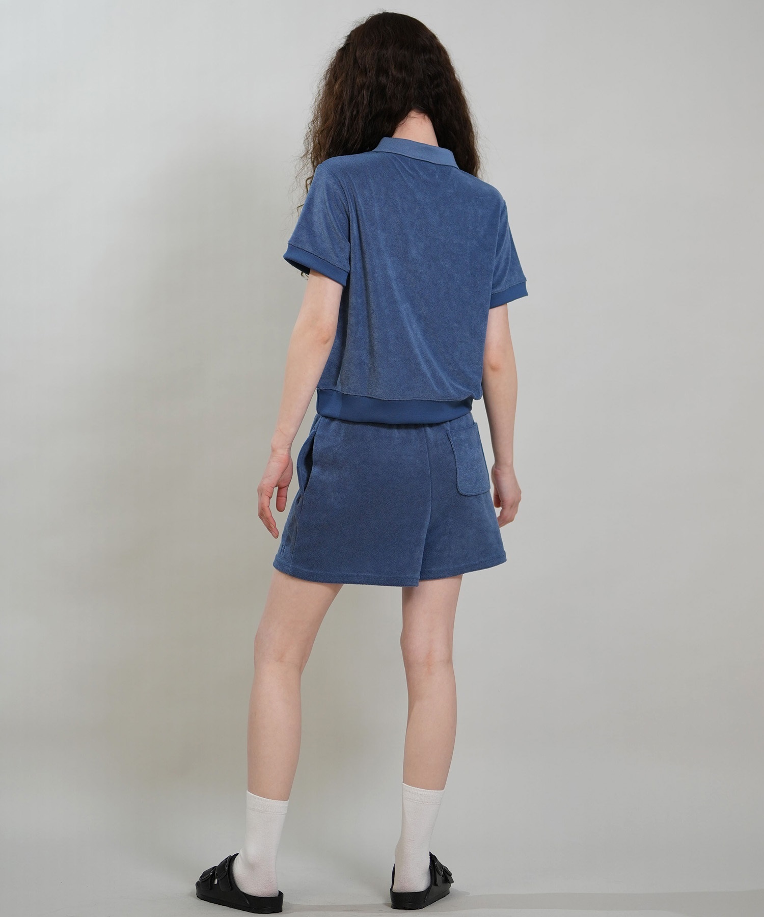 RIKKA FEMME リッカファム ハーフパンツ ショートパンツ レディース パイルショーツ セットアップ対応 RF6S-3304(BLU-FREE)