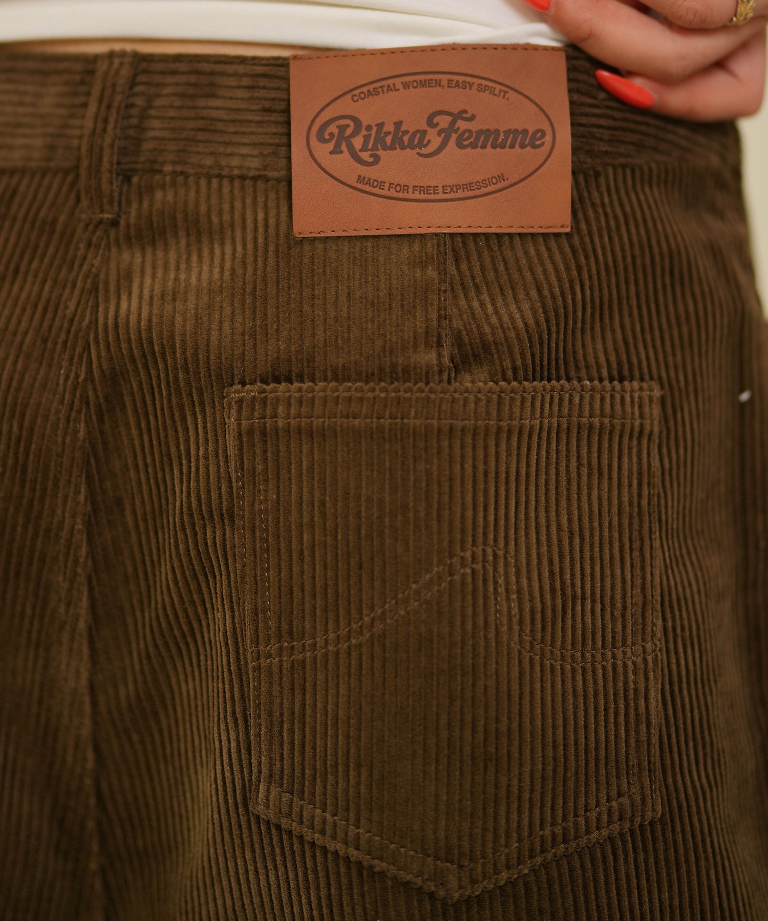 RIKKA FEMME リッカファム スカート レディース ミニスカート コーデュロイスコート RF6F-3502(BLK-SM)