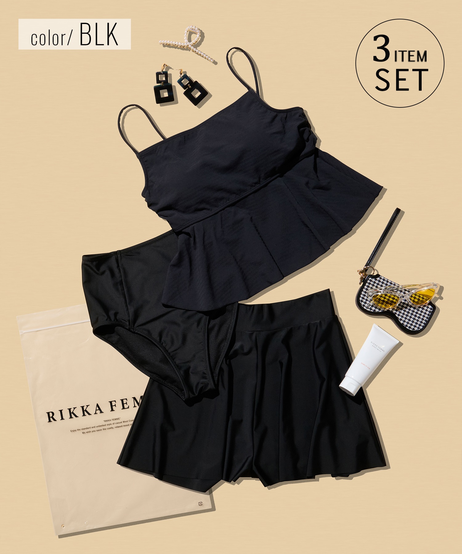 RIKKA FEMME リッカファム 水着 セット レディース 3点セット RF6S