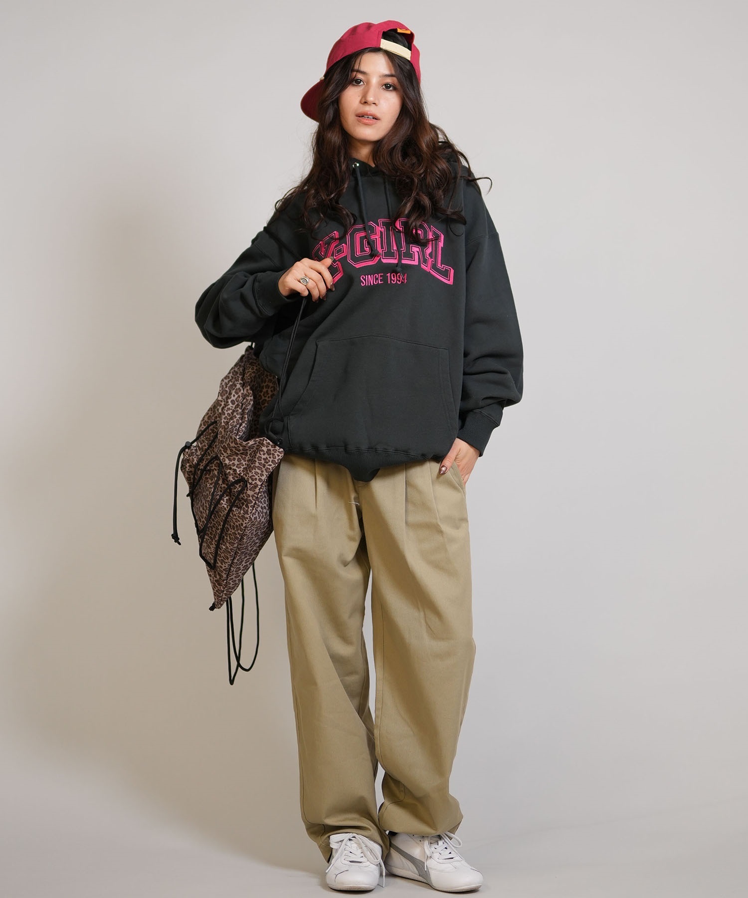 RIKKA FEMME リッカファム ナップサック アニマル柄 ドローコードナップサック RFA6S-0101(BLK-FREE)