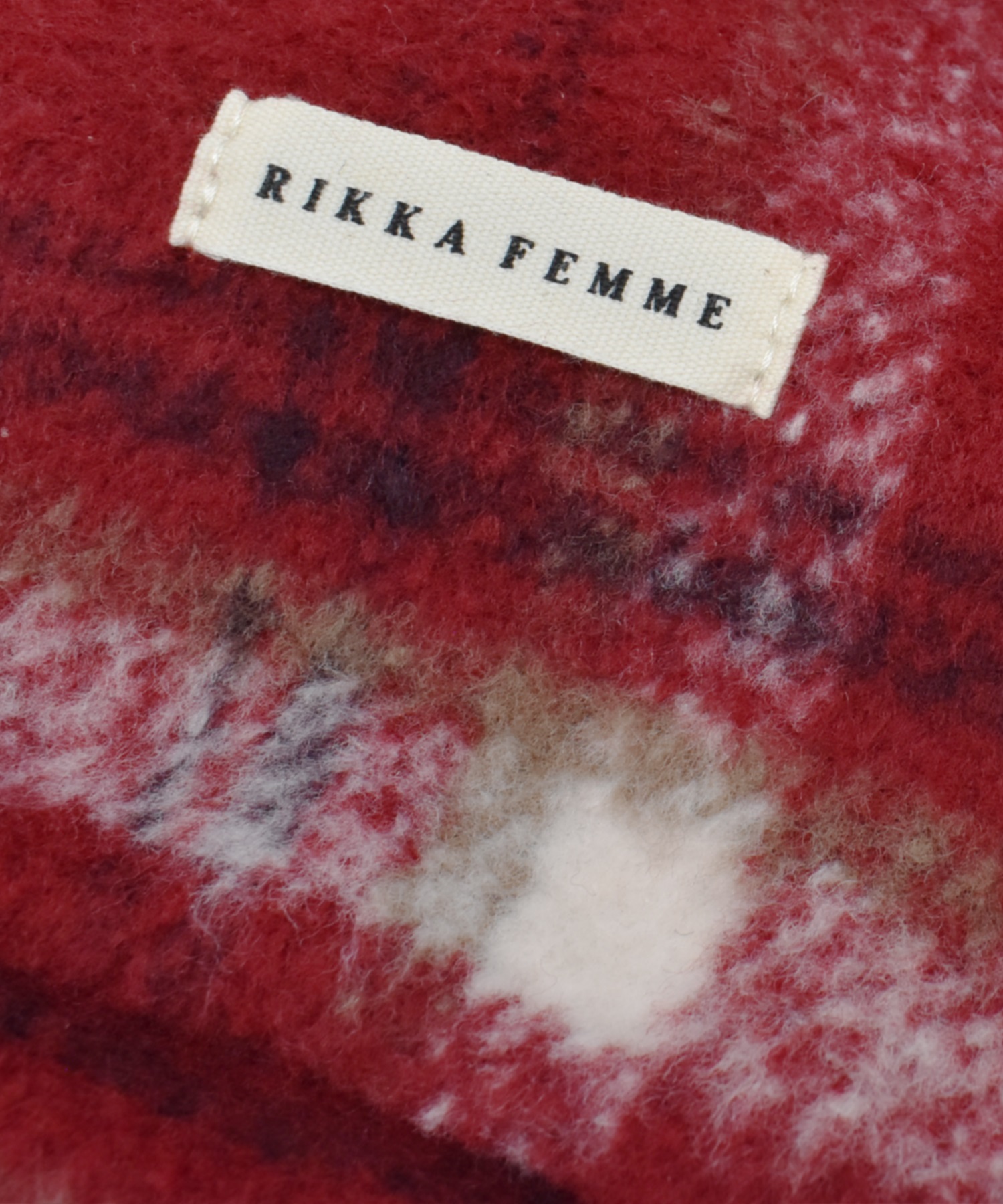 RIKKA FEMME リッカファム トートバッグ ボア チェックシャギートート RFA6F-0102(BEG-ONE)