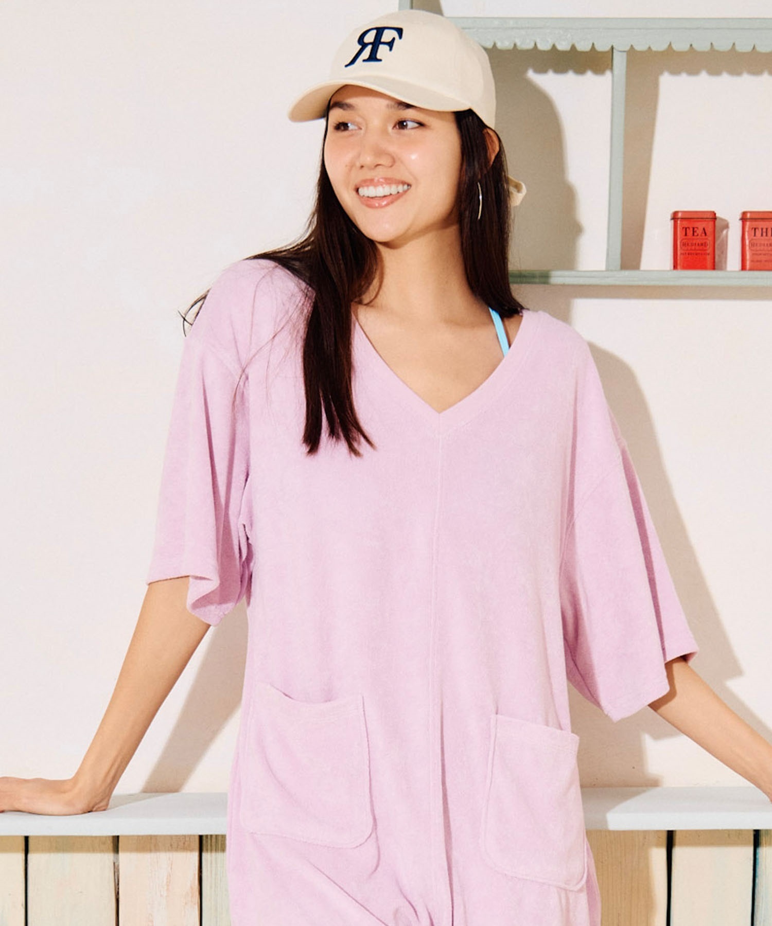 RIKKA FEMME リッカファム キャップ リボンロゴキャップ RFA6S-1101(BEG-FREE)