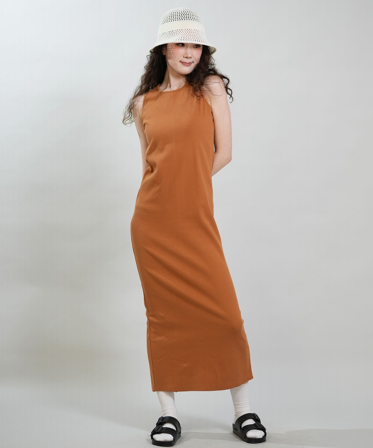 RIKKA FEMME リッカファム ハット バケットハット サマーニットハット RFA6S-1201(BEG-FREE)