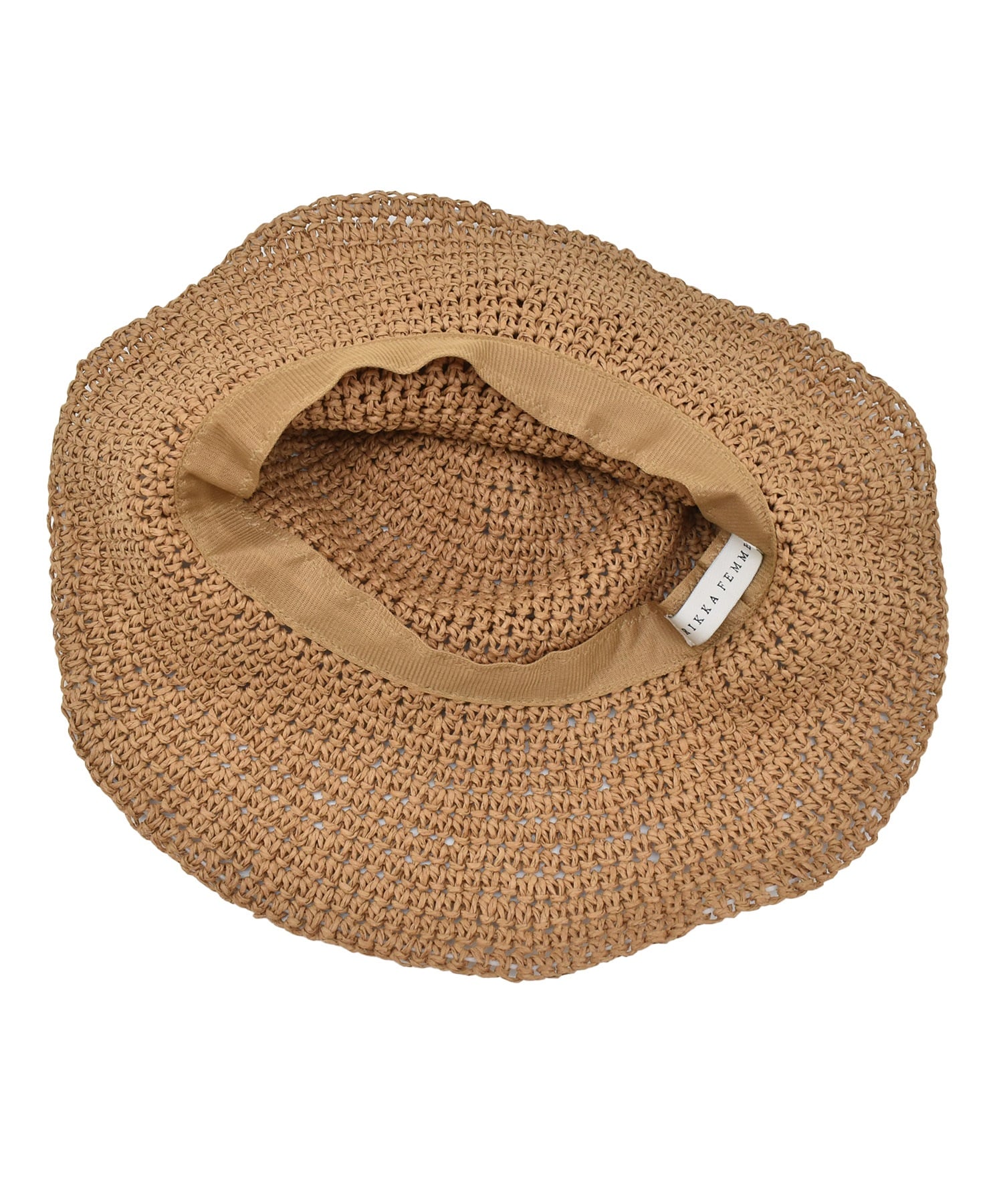 RIKKA FEMME リッカファム ハット ペーパーハット 麦わら帽子 RFA6S-1203(BRN-FREE)