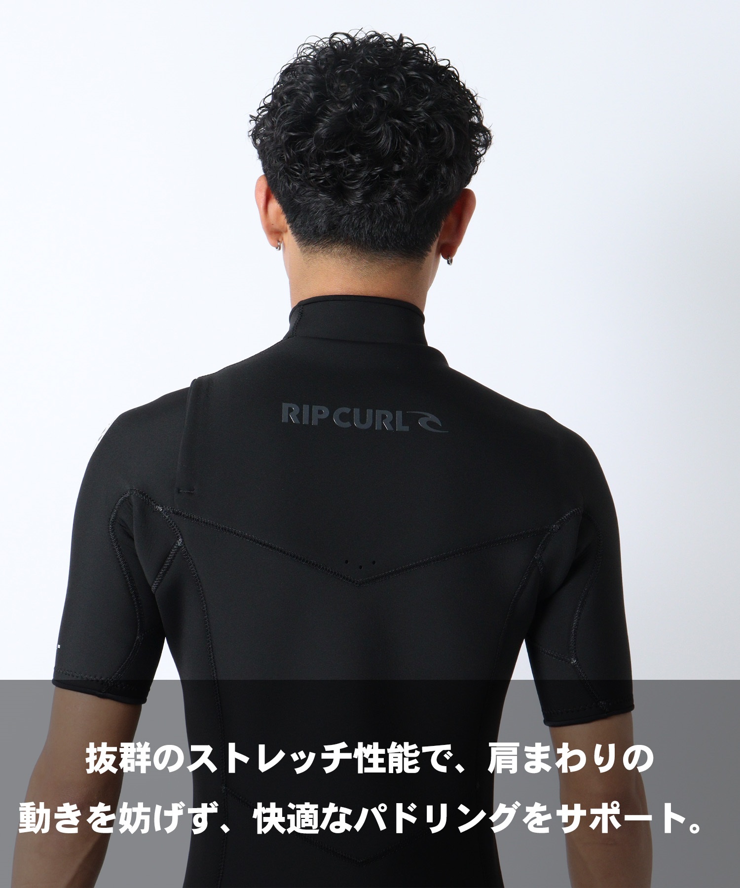 RIPCURL リップカール チェストジップ D PATRO 11RMSP ウェットスーツ スプリング メンズ(BLK-S/JP(M))