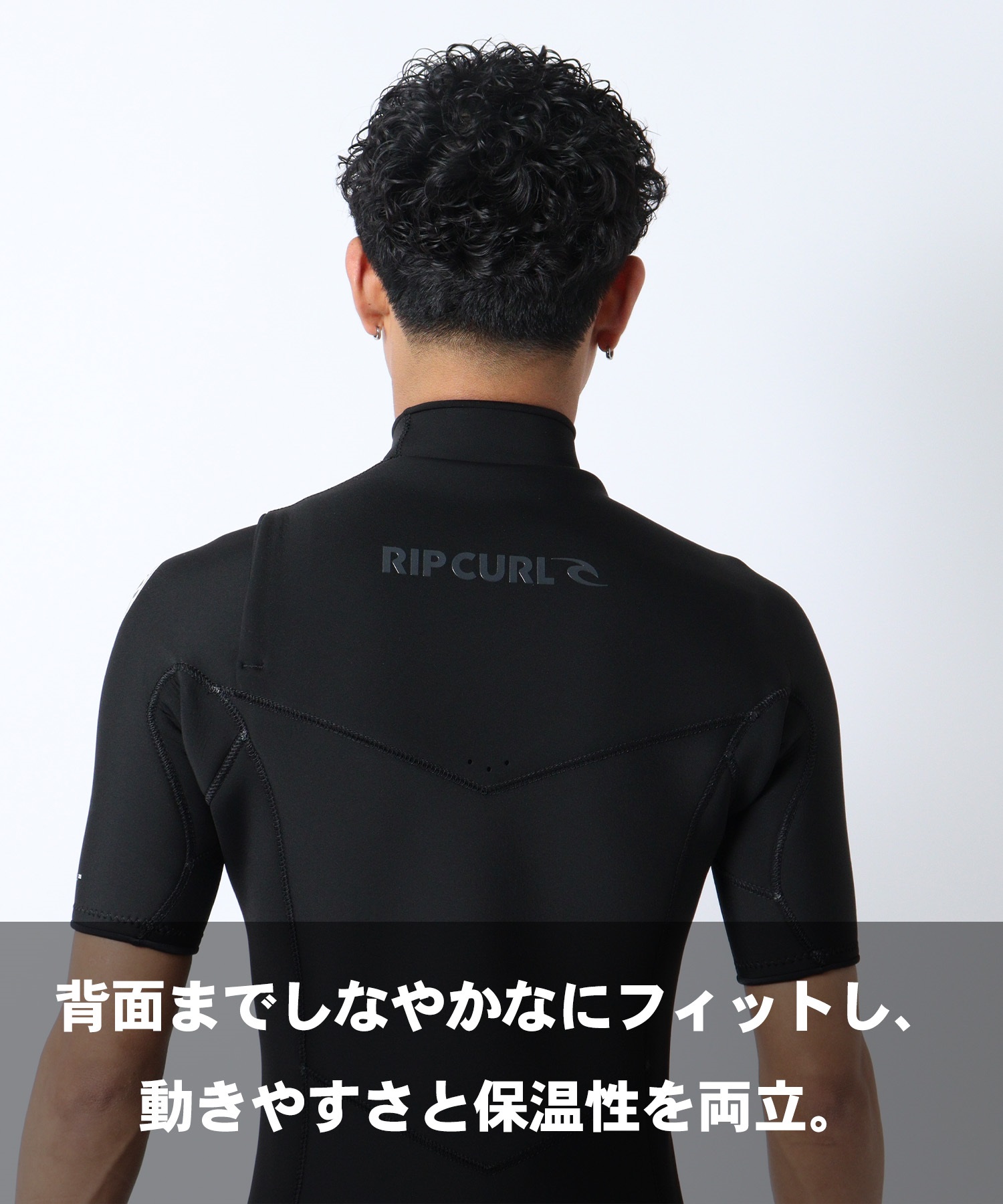 RIPCURL リップカール チェストジップ D PATRO 11RMSP ウェットスーツ スプリング メンズ(BLK-S/JP(M))