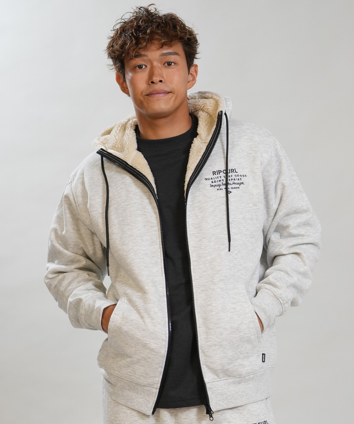 RIP CURL リップカール ジップアップ パーカー フーディー メンズ ロゴ