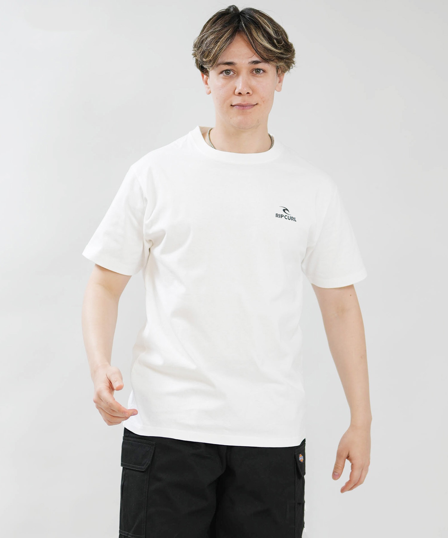 RIP CURL リップカール 半袖 Tシャツ メンズ STICKER ICON TEE RCM6S