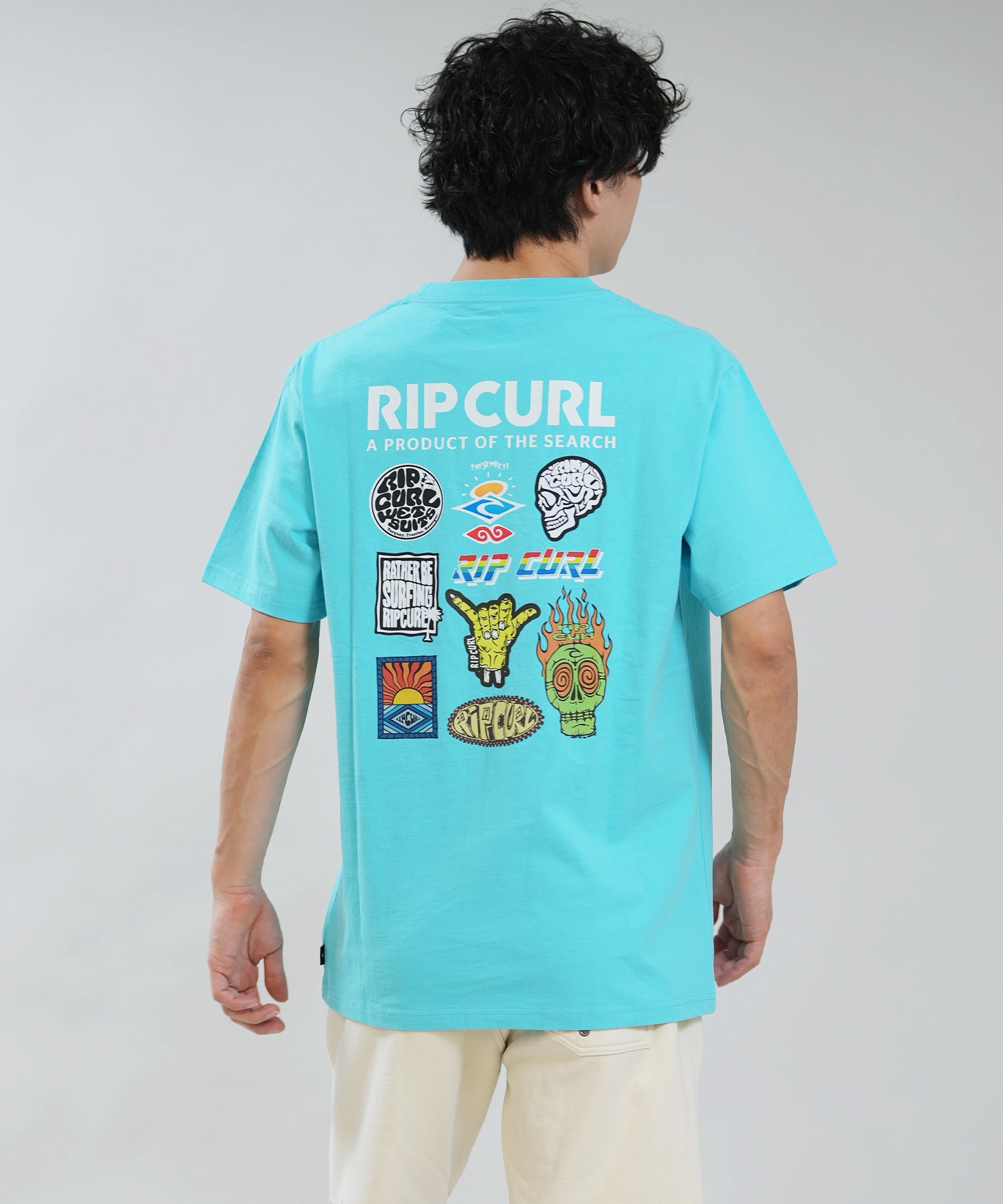 RIP CURL リップカール 半袖 Tシャツ メンズ STICKER ICON TEE RCM6S