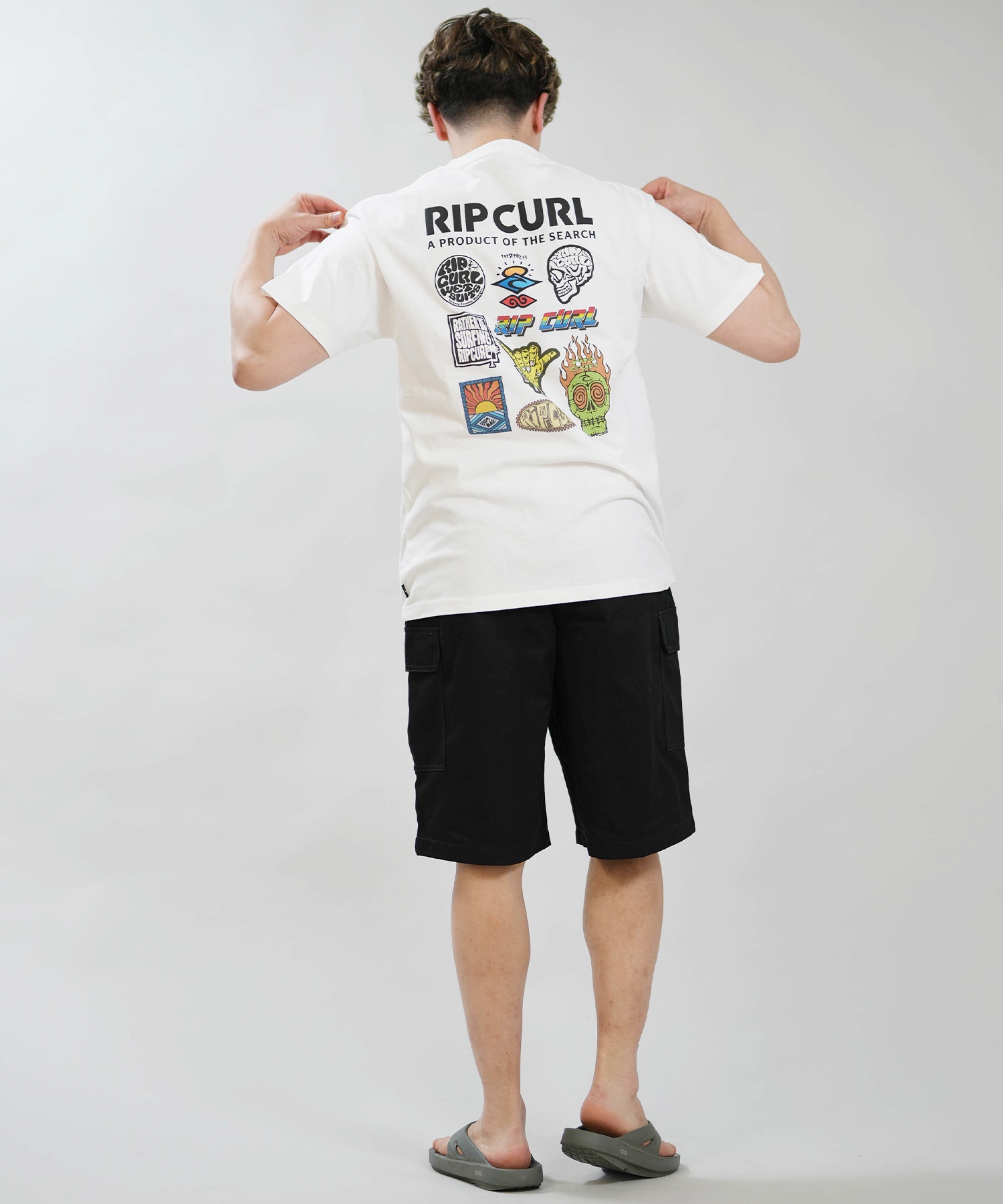 RIP CURL リップカール 半袖 Tシャツ メンズ STICKER ICON TEE RCM6S