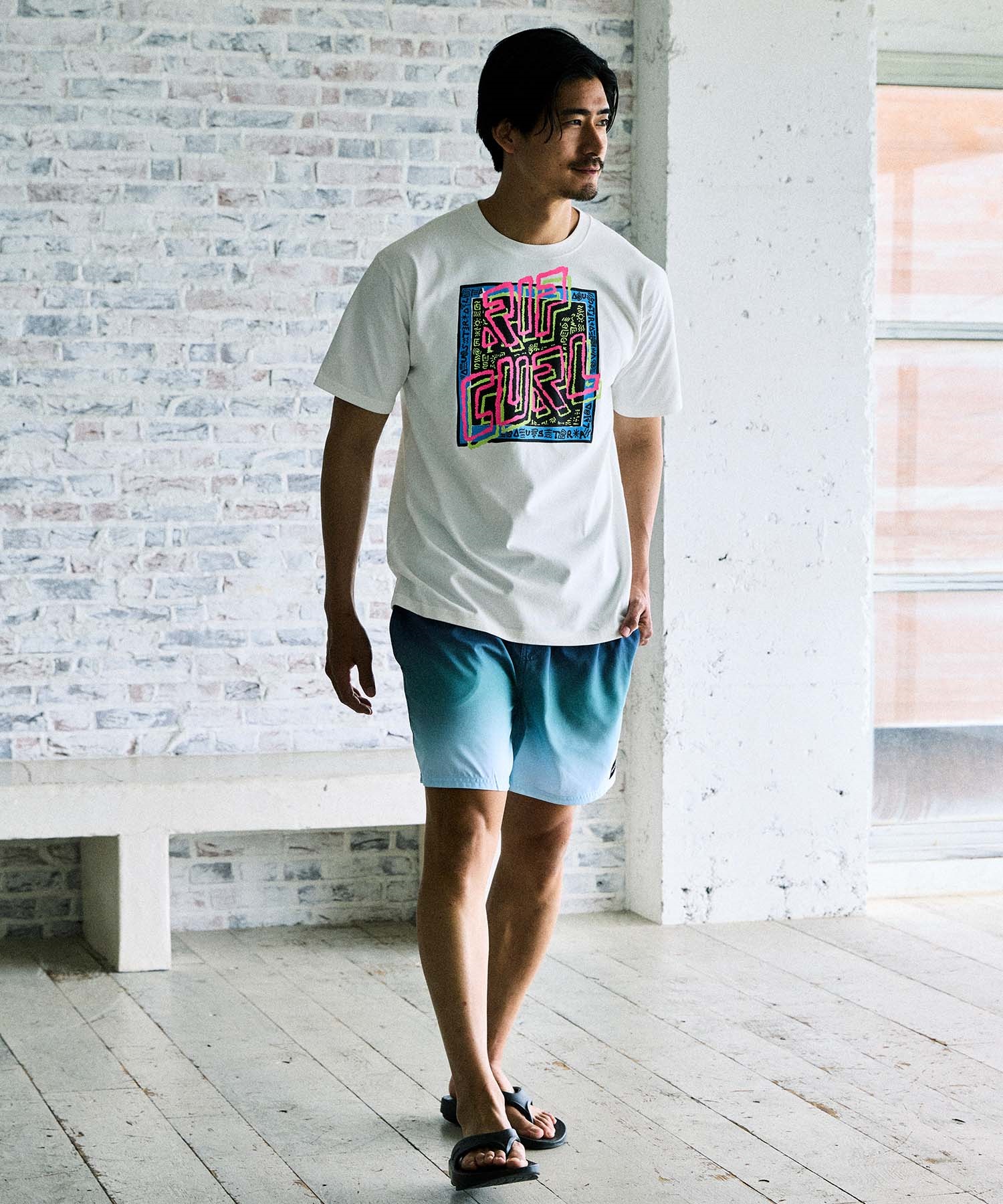 RIP CURL リップカール 半袖 Tシャツ メンズ 吸水速乾 TRIBAL TEE