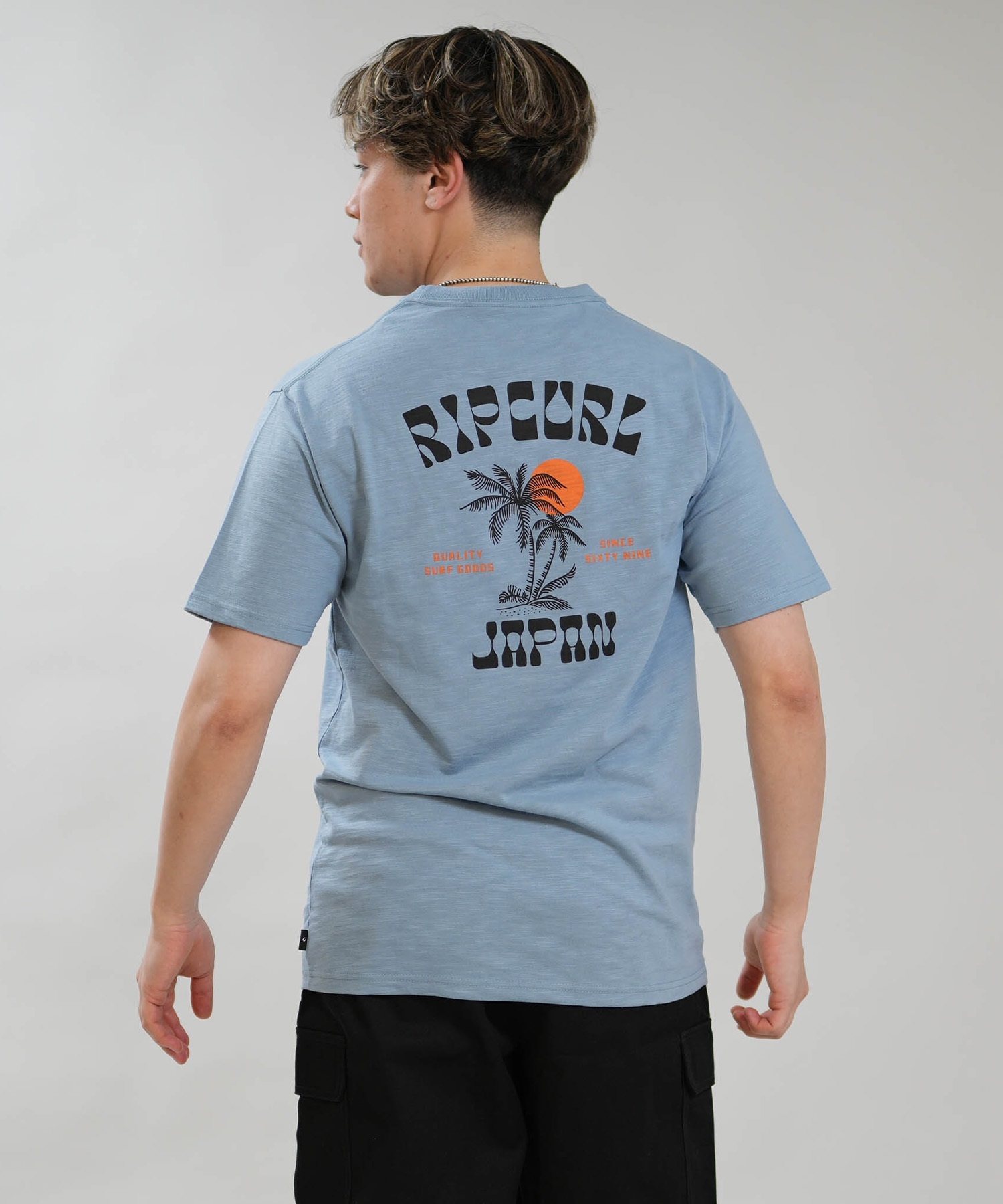 RIP CURL リップカール 半袖 Tシャツ メンズ バックプリント TWO PALMS