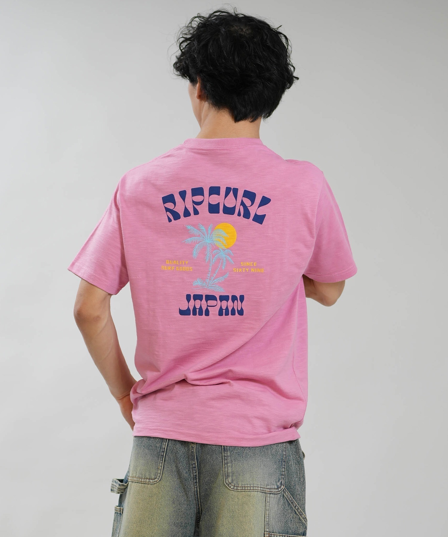 RIP CURL リップカール 半袖 Tシャツ メンズ バックプリント TWO PALMS
