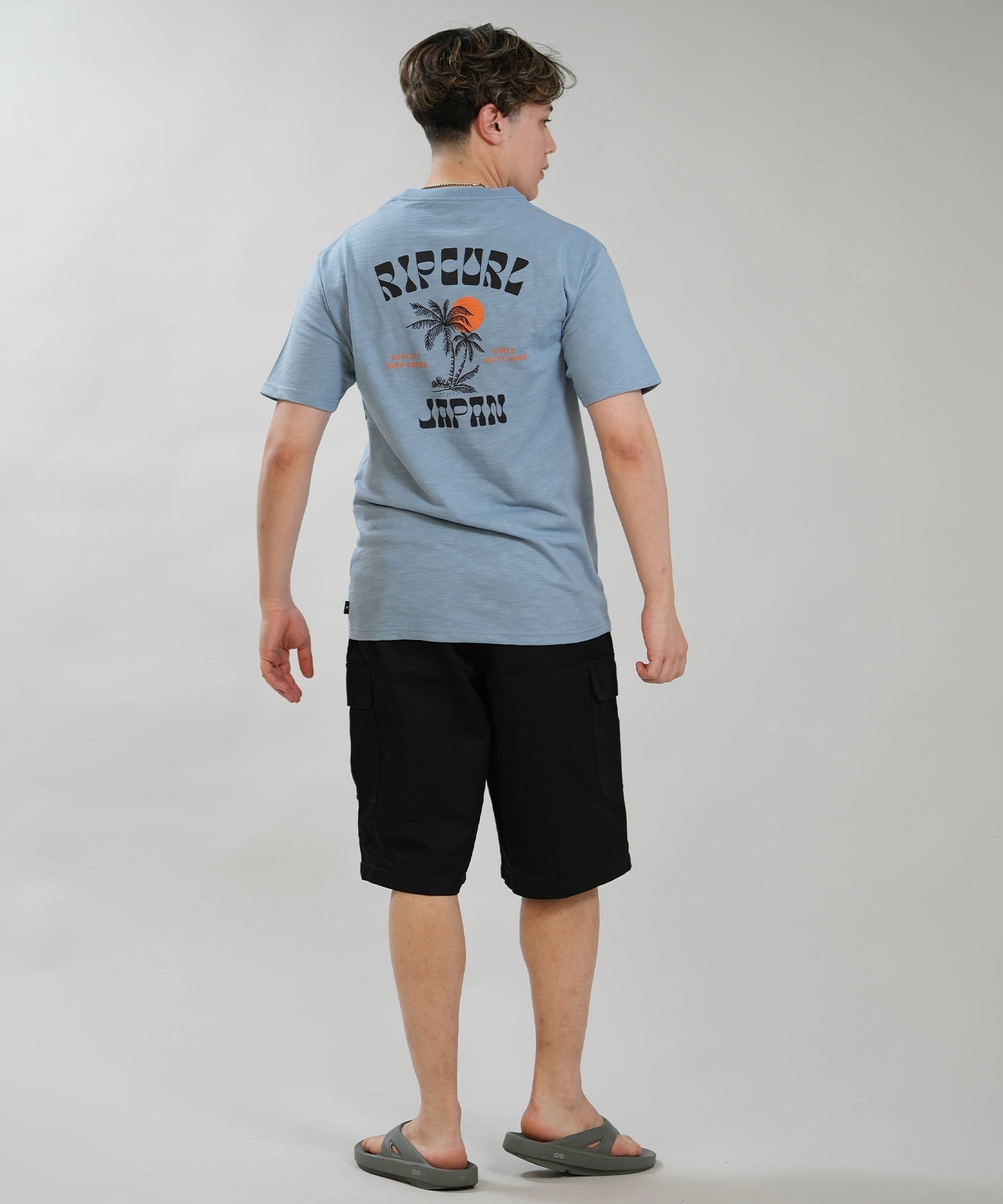 RIP CURL リップカール 半袖 Tシャツ メンズ バックプリント TWO PALMS