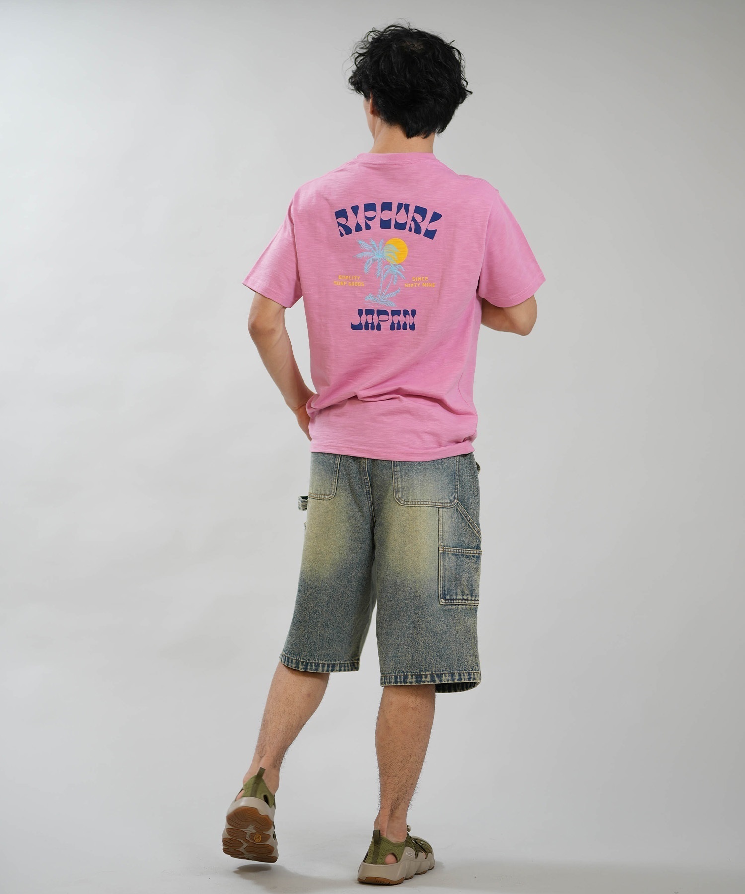 RIP CURL リップカール 半袖 Tシャツ メンズ バックプリント TWO PALMS