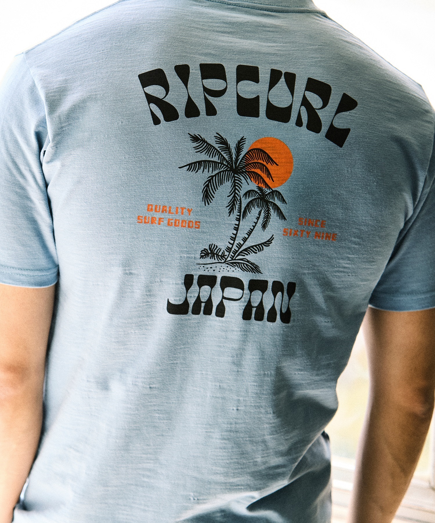 RIP CURL リップカール 半袖 Tシャツ メンズ バックプリント TWO PALMS