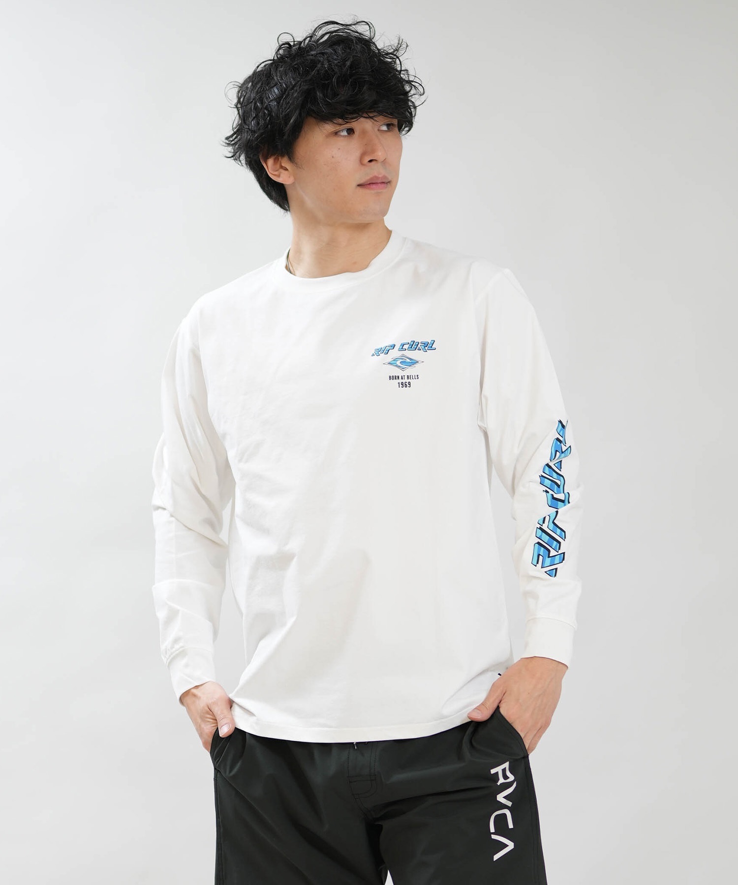 RIP CURL リップカール 長袖 Tシャツ メンズ ラッシュガード BORN AT