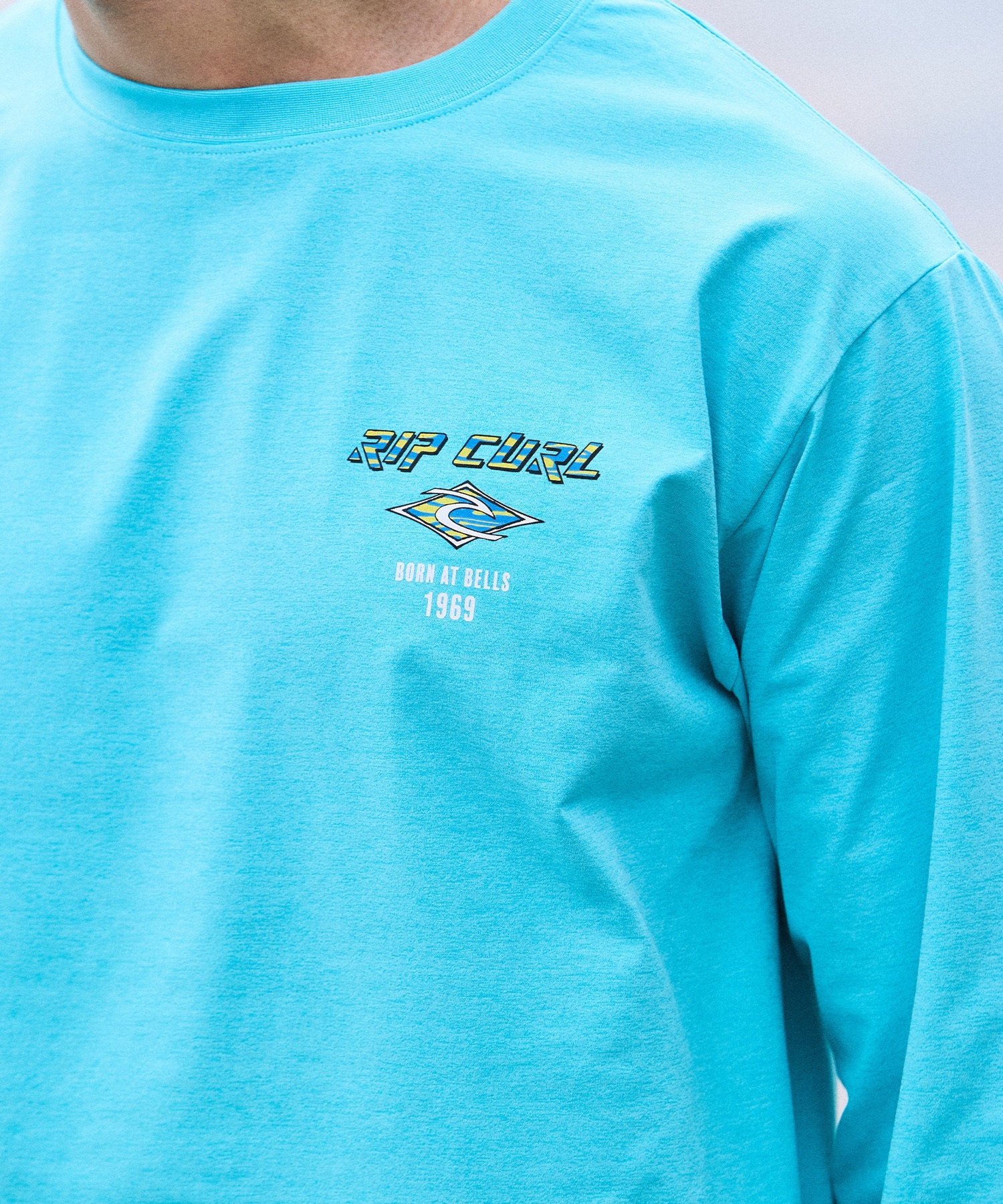 RIP CURL リップカール 長袖 Tシャツ メンズ ラッシュガード BORN AT BELLS LS RASH RCM6S-4301(BLK-M)