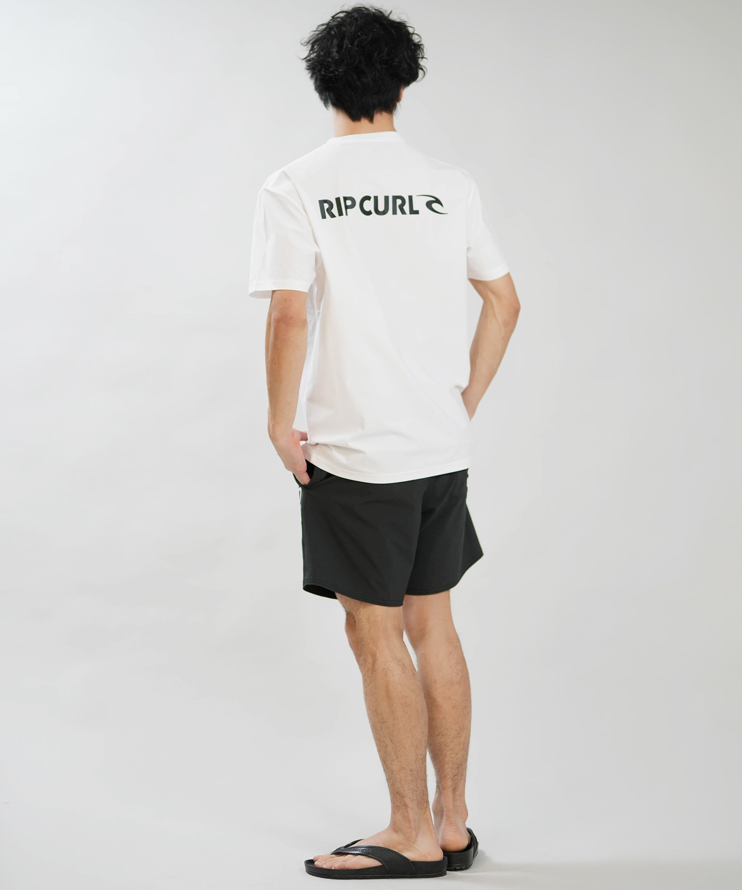 RIP CURL リップカール 水着 ラッシュガード 半袖 Tシャツ メンズ BLADE LOGO RASH RCM6S-4302(BKP-M)