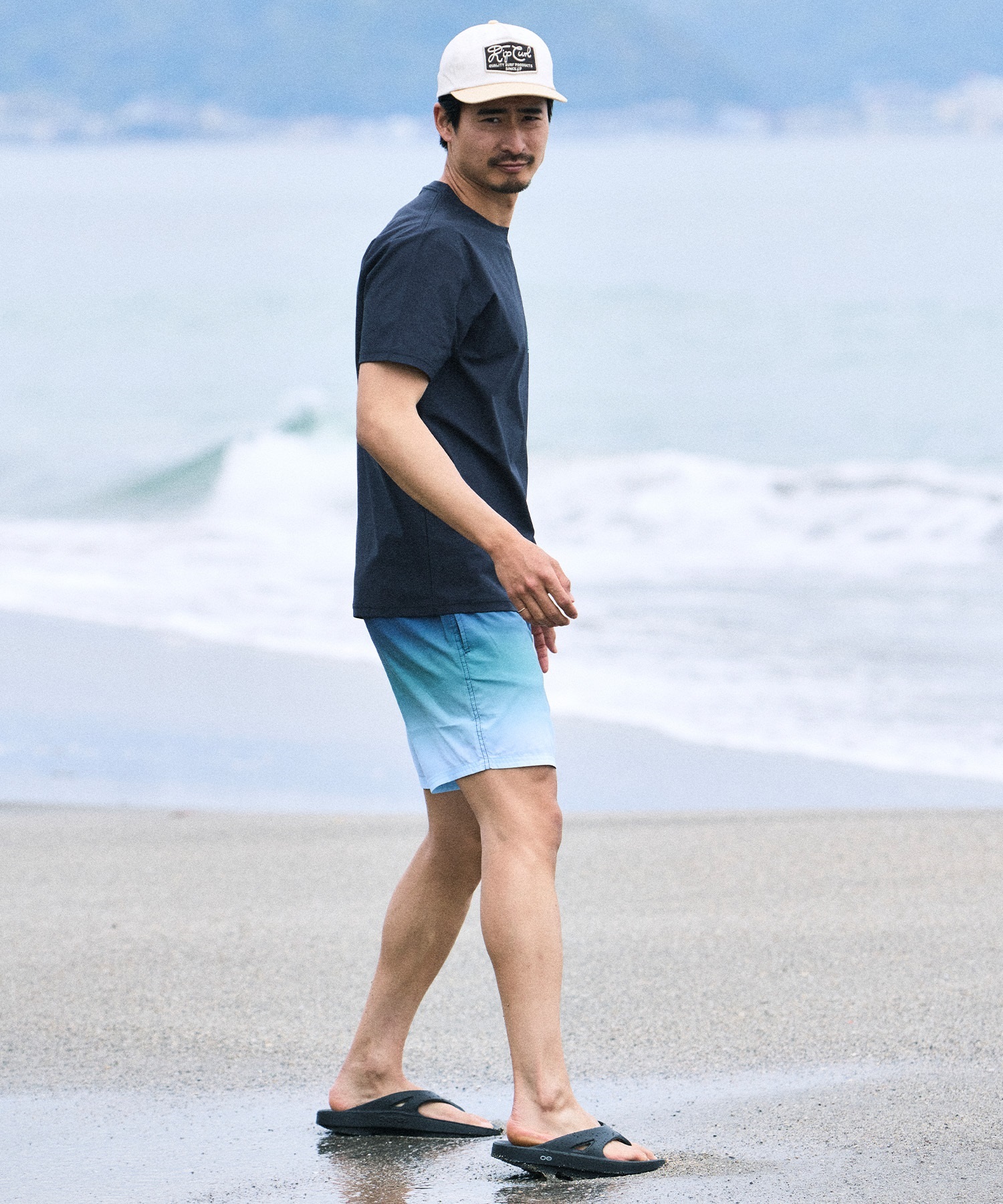 RIP CURL リップカール 水着 ラッシュガード 半袖 Tシャツ メンズ WETTI PASSAGE ICON RASH RCM6S-4304(BLK-M)