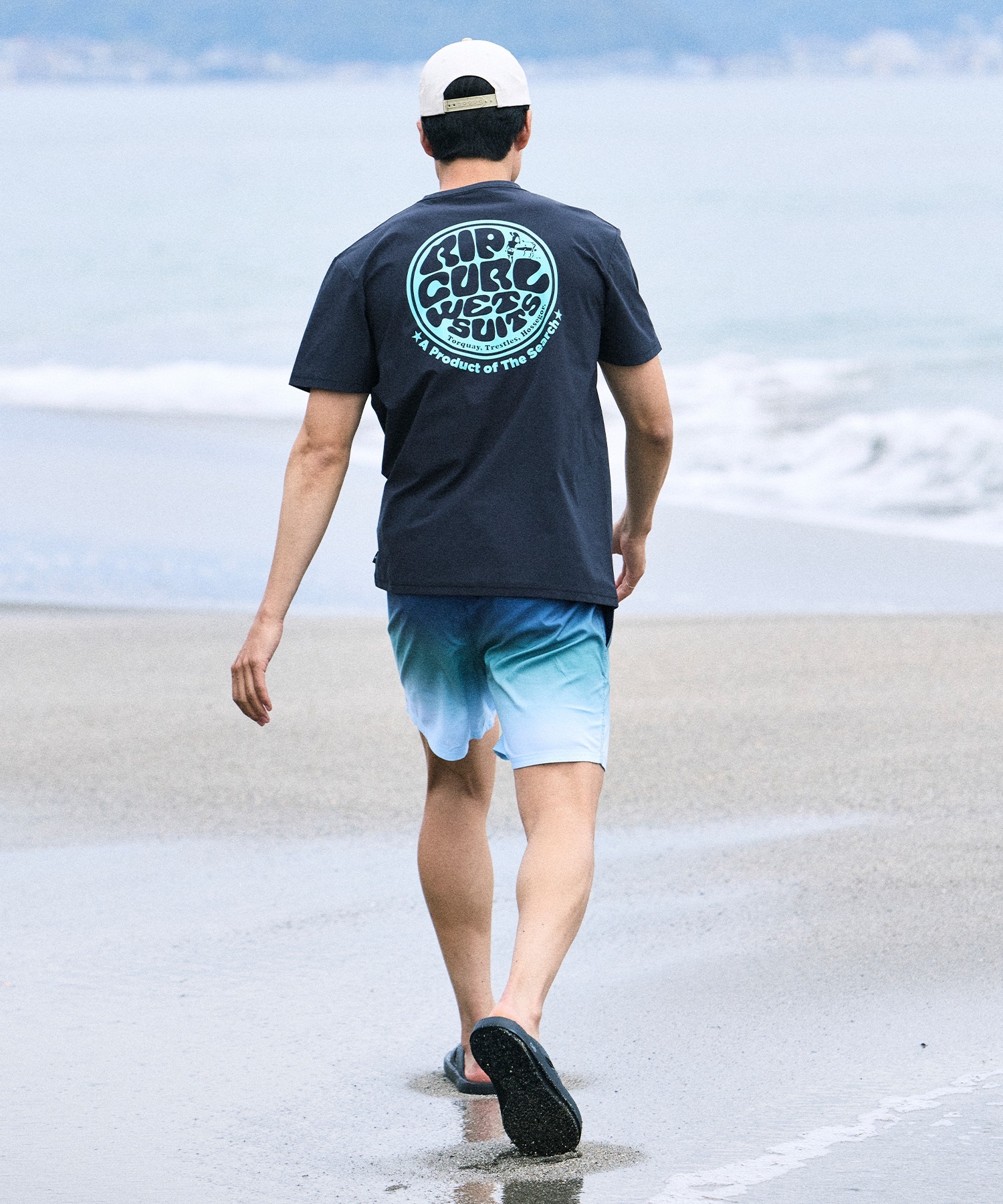 RIP CURL リップカール 水着 ラッシュガード 半袖 Tシャツ メンズ WETTI PASSAGE ICON RASH RCM6S-4304(BLK-M)