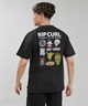 RIP CURL リップカール 半袖 Tシャツ メンズ UVカット STICKER ICON RASH RCM6S-4306(BLK-M)
