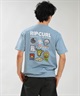 RIP CURL リップカール 半袖 Tシャツ メンズ UVカット STICKER ICON RASH RCM6S-4306(BLK-M)