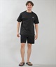 RIP CURL リップカール 半袖 Tシャツ メンズ UVカット STICKER ICON RASH RCM6S-4306(BLK-M)