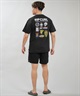 RIP CURL リップカール 半袖 Tシャツ メンズ UVカット STICKER ICON RASH RCM6S-4306(BLK-M)