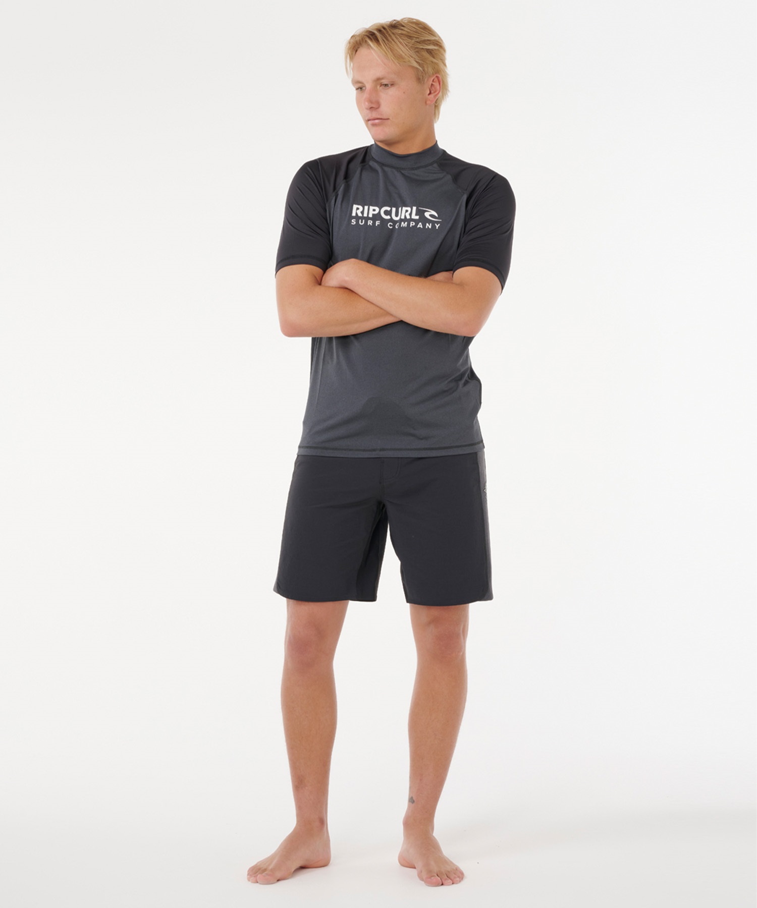 RIP CURL リップカール 半袖 ラッシュガード メンズ UVカット SHOCK